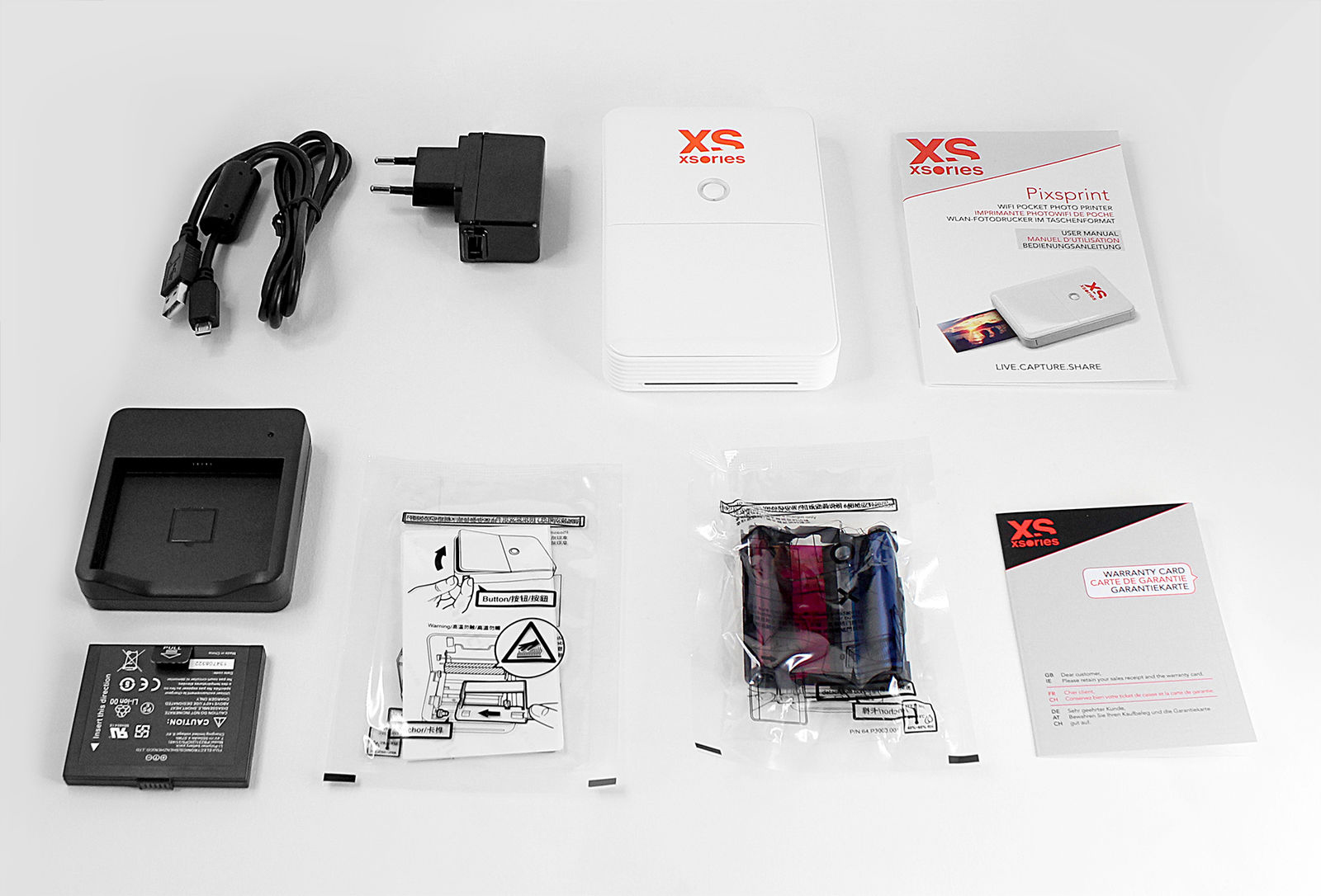 XSORIES MiniPrint, Fotodrucker, Weiß