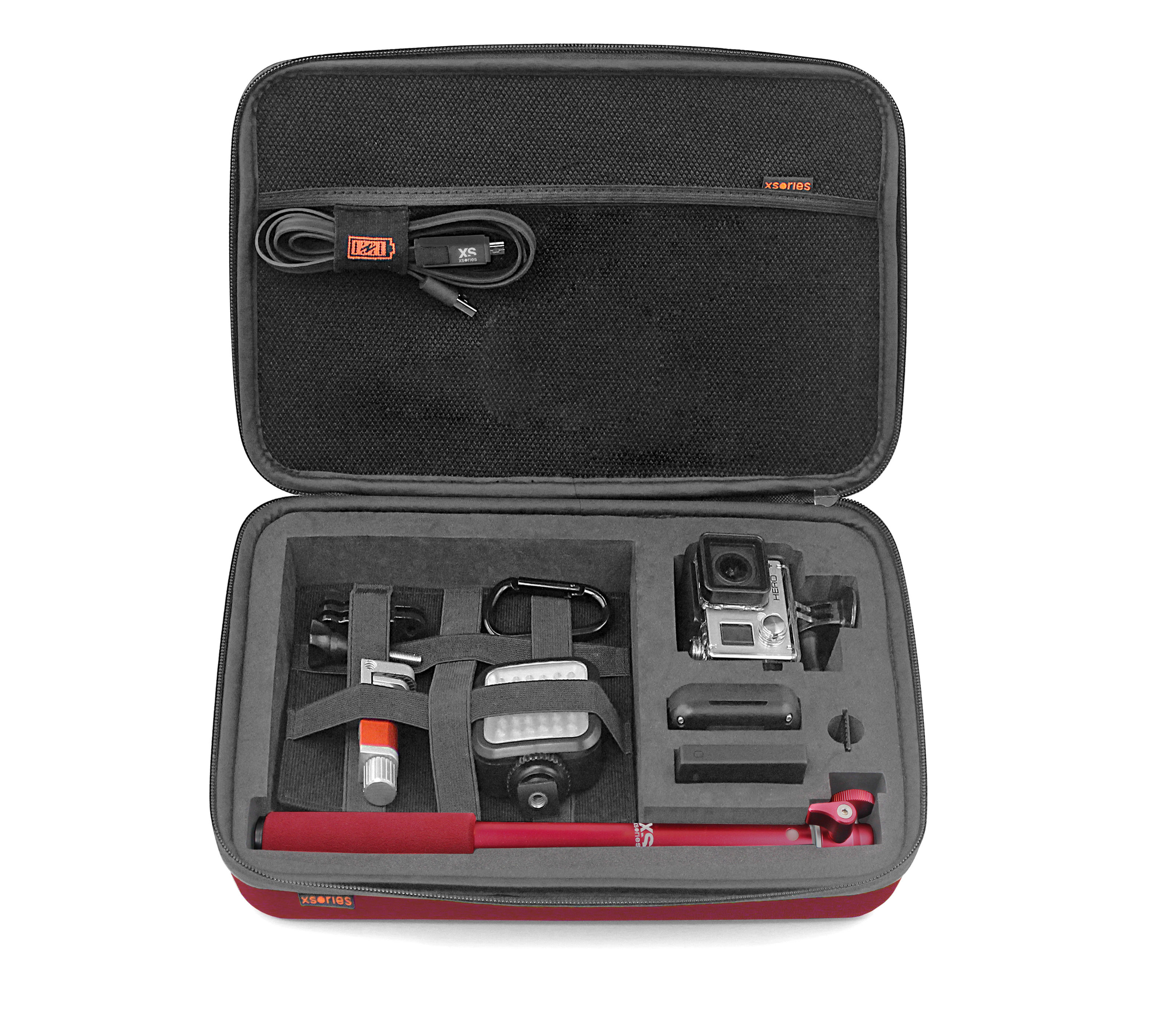 XSORIES Power Capxule Large, Tasche, Burgunderrot