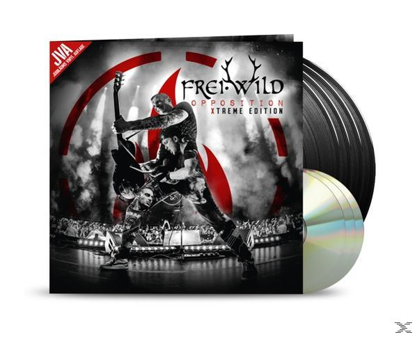Albumcover mit der Band FREI.WILD, Musikern und Albumdetails. Enthält CD und Vinyl-Schallplatte.