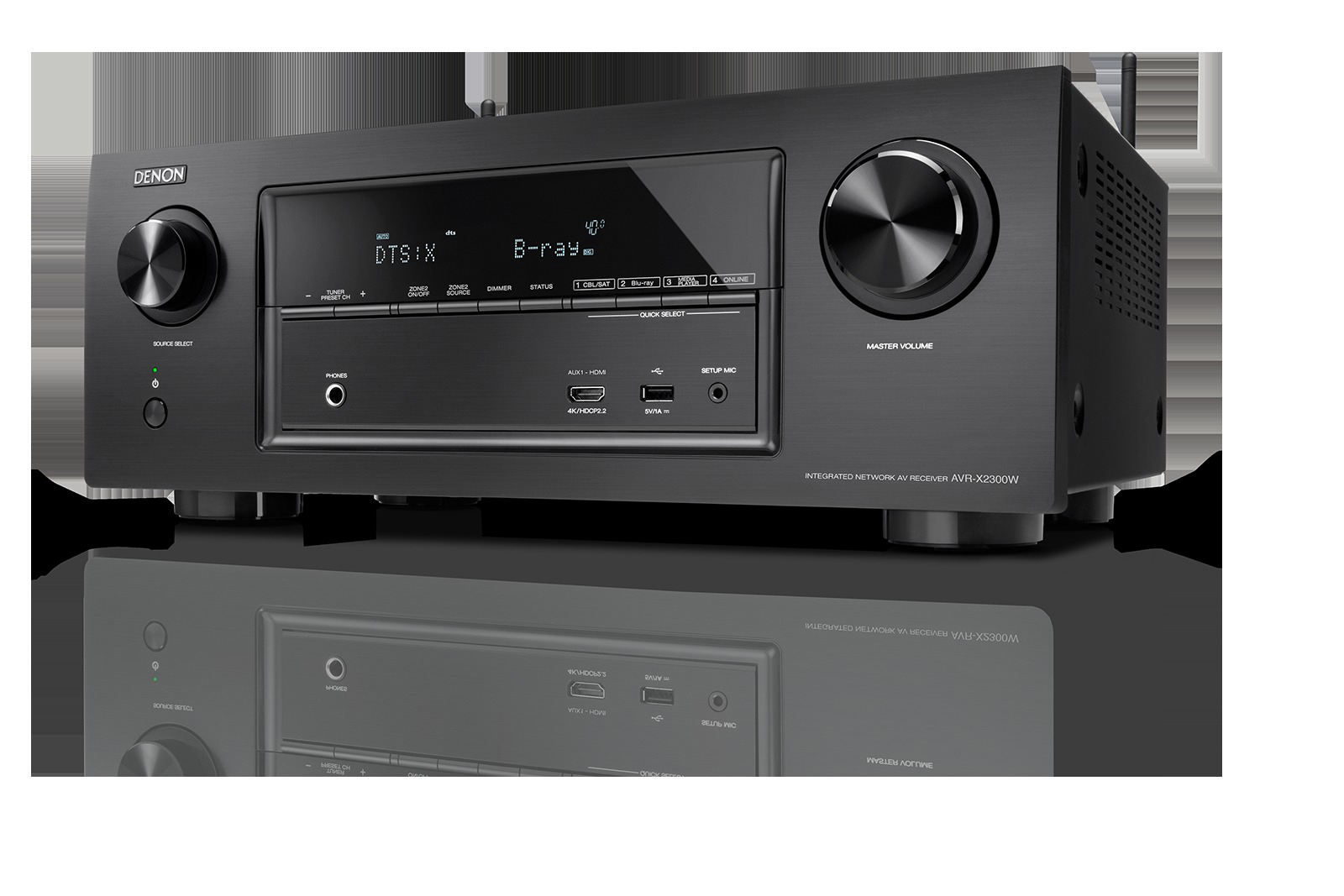 DENON AVR-X2300W AV-Receiver (7.2 Kanäle, 150 Watt pro Kanal, Schwarz)