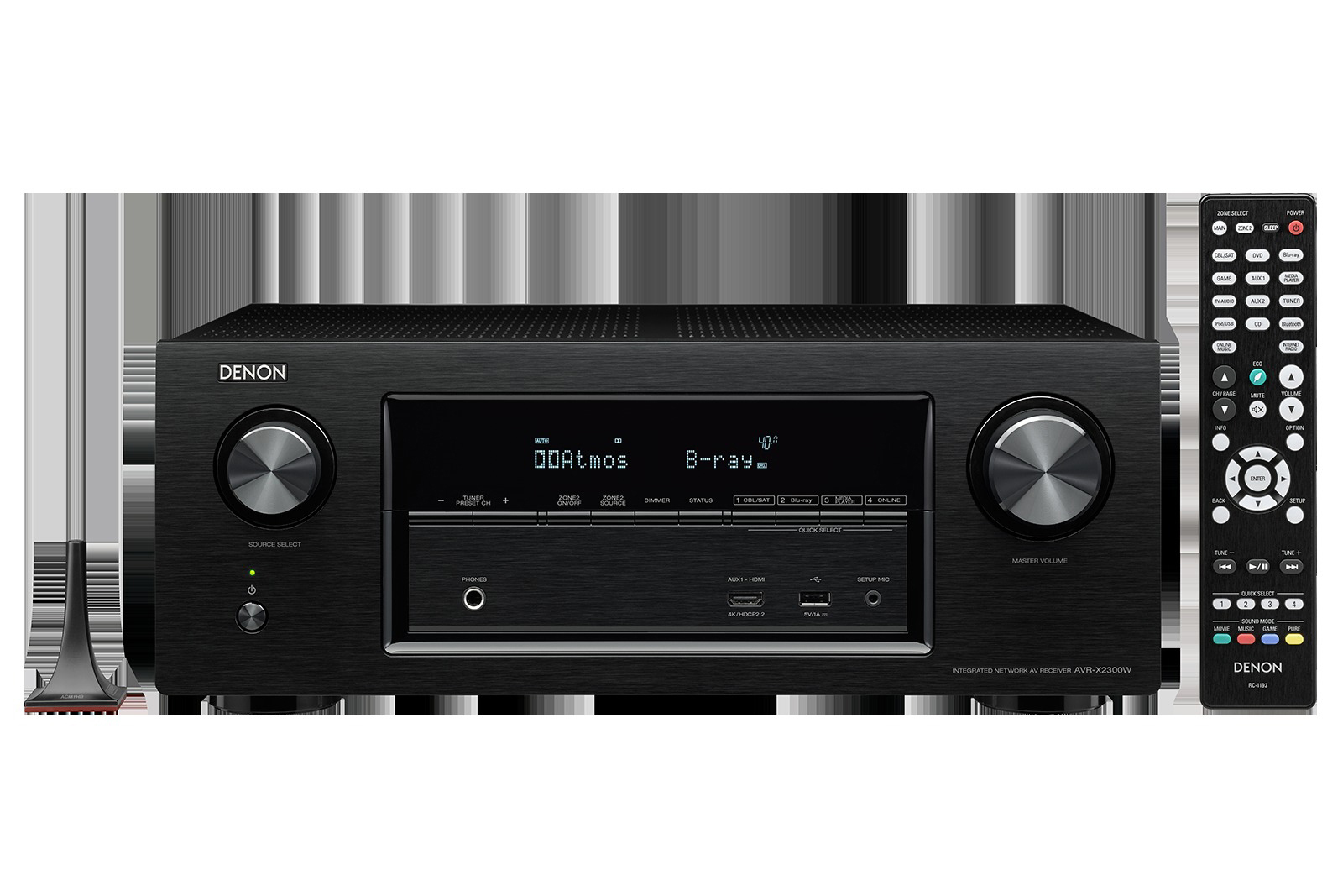 DENON AVR-X2300W AV-Receiver (7.2 Kanäle, 150 Watt pro Kanal, Schwarz)