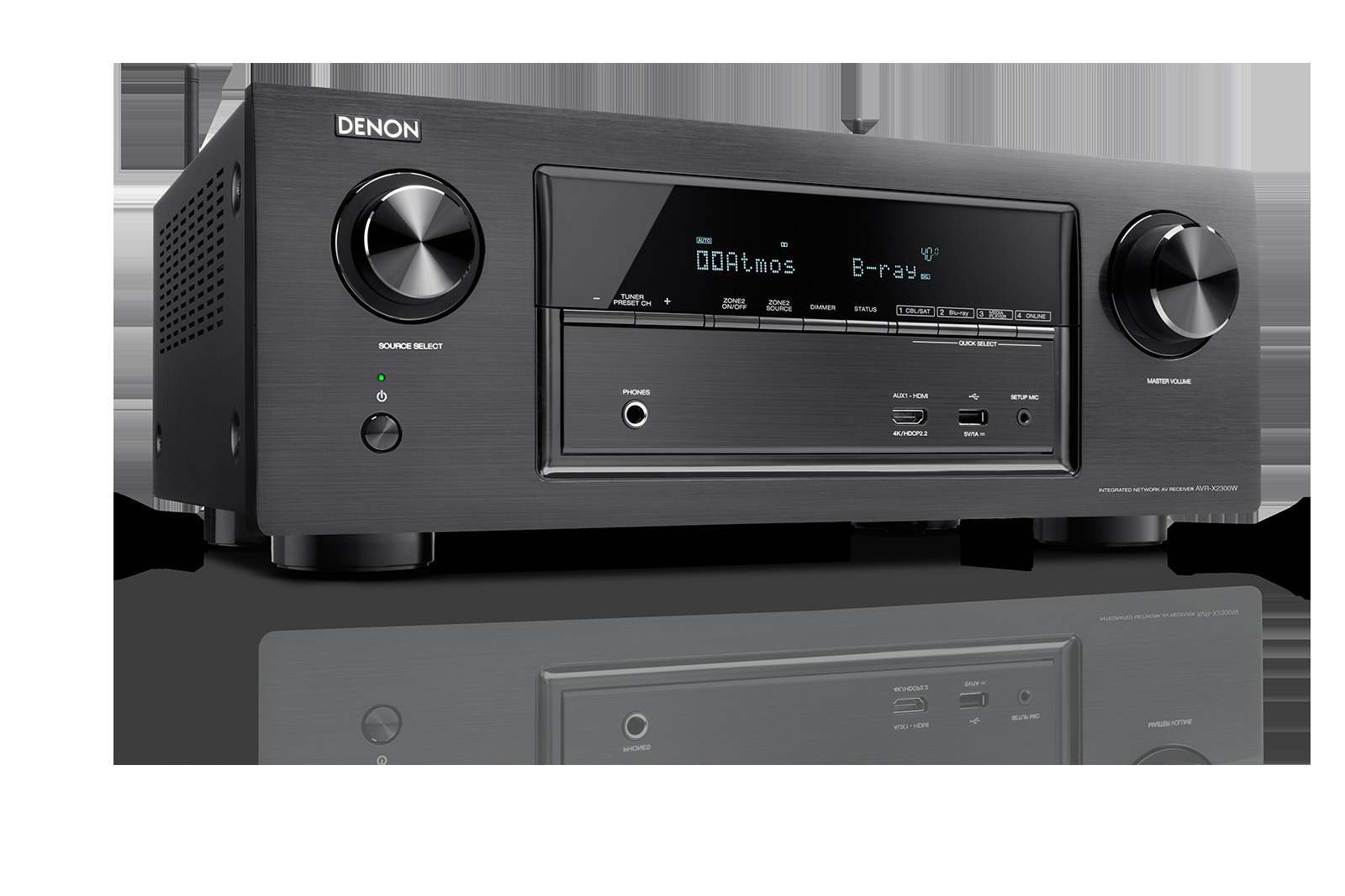 DENON AVR-X2300W AV-Receiver (7.2 Kanäle, 150 Watt pro Kanal, Schwarz)