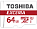 TOSHIBA TOSHIBA EXCERIA M301 con adattatore SD, 64 GB - Scheda di memoria  (64 GB, 48, Bianco/Rosso)