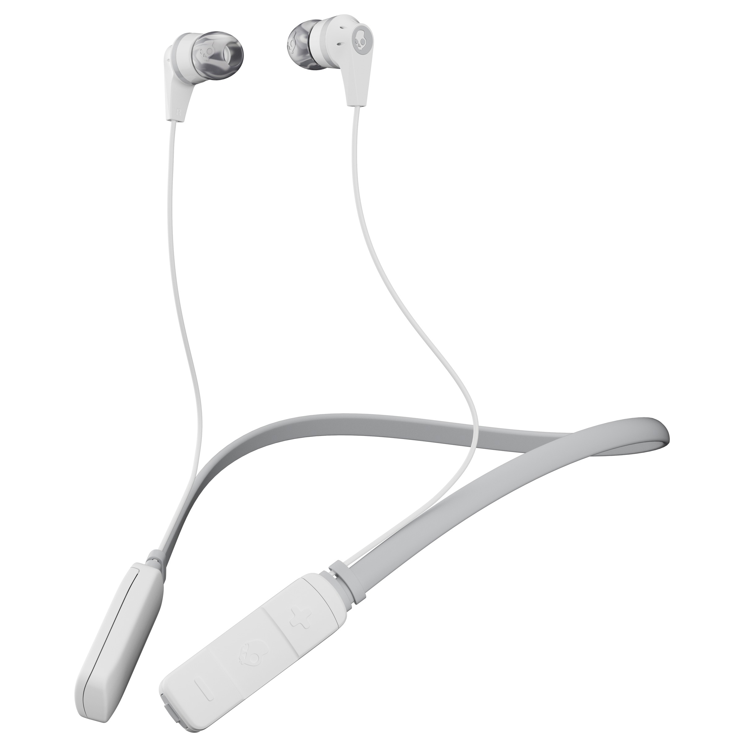 SKULLCANDY Ink'd Wireless - Bluetooth Kopfhörer mit Nackenbügel (In-ear, Weiss/Grau)
