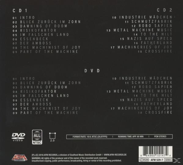 Rückseite einer CD mit Titellisten und dem AFM RECORDS-Logo.