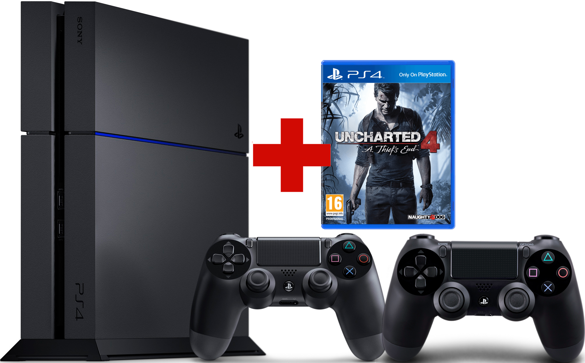 PLAYSTATION PS4 1 TB + Dualshock 4 controller + Uncharted 4: A Thief's End
