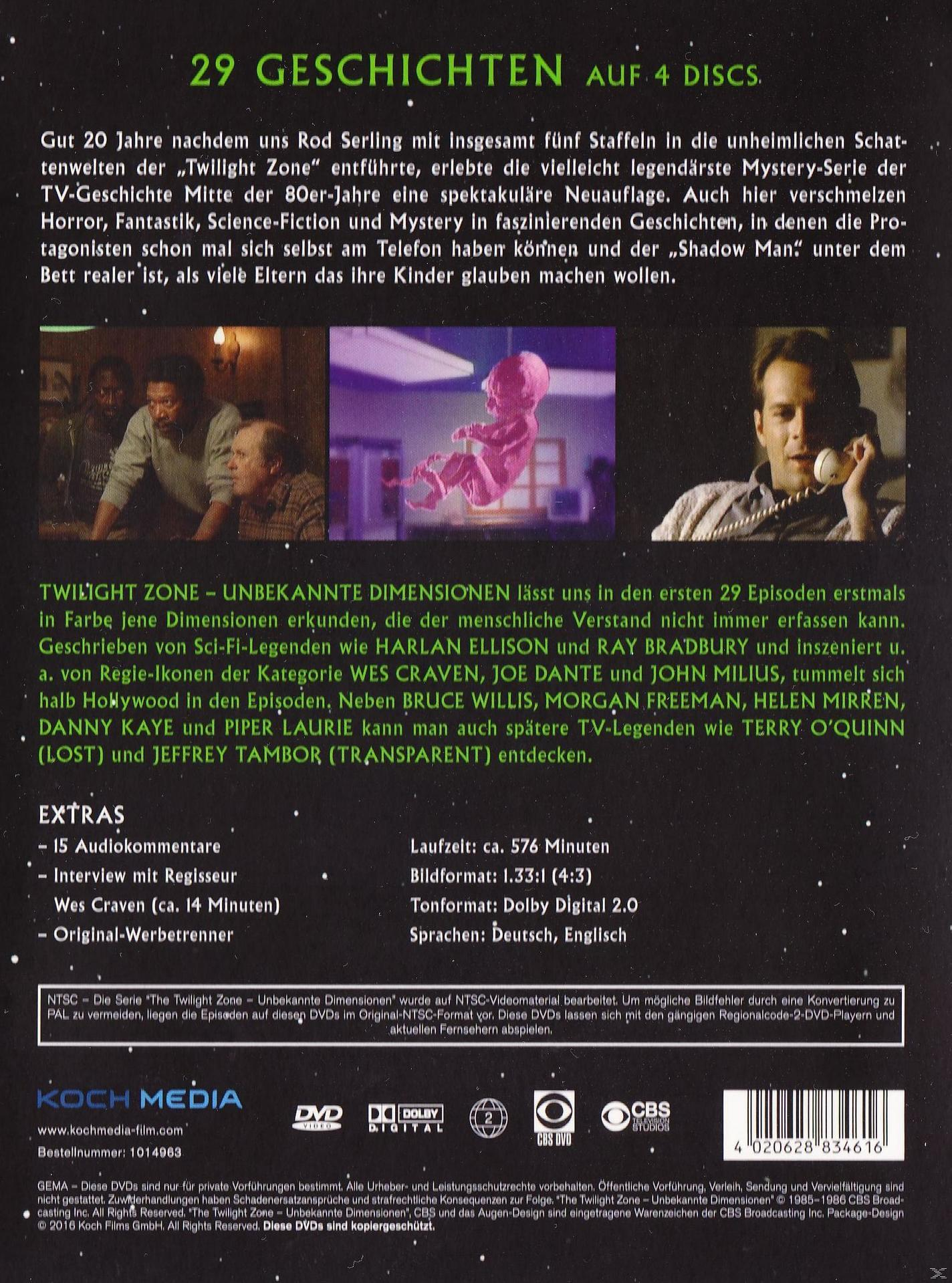 The Unbekannte Twilight Zone DVD Dimensionen - 1