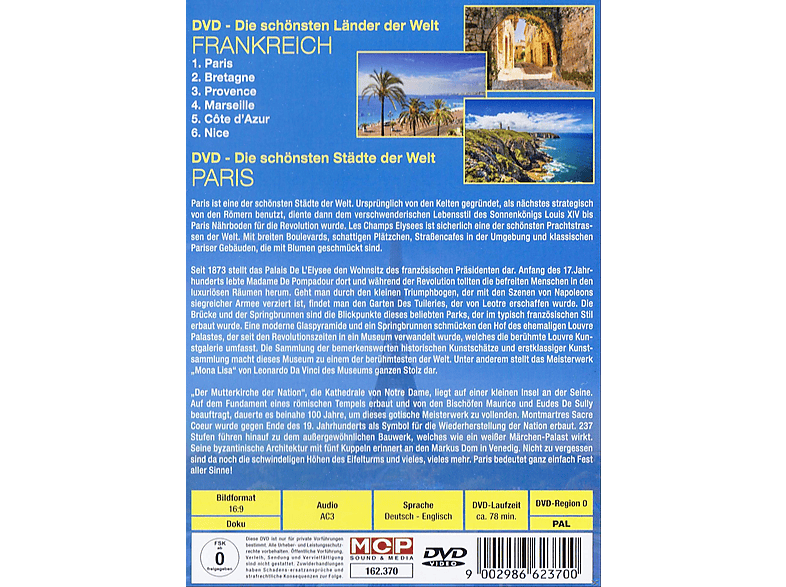 Thumbnail - Die schönsten Reisen - Frankreich Paris DVD