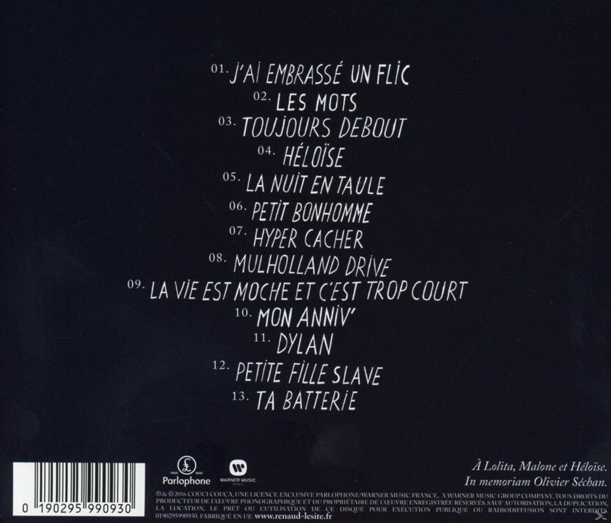 Album-Rückseite mit Titelliste auf Französisch, Barcode und dem Namen des Künstlers.