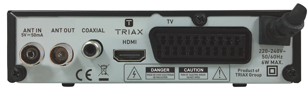 TRIAX TR 60 DVB-T2 HD Receiver (HDTV, DVB-T2 HD, Schwarz)