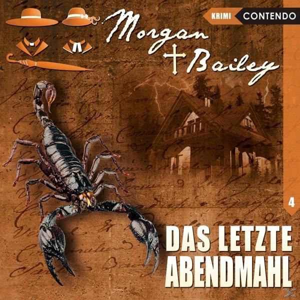 Buchcover mit einem Skorpion und Text. Titel: Das letzte Abendmahl. Hintergrund ist ein Haus und altes Papier.