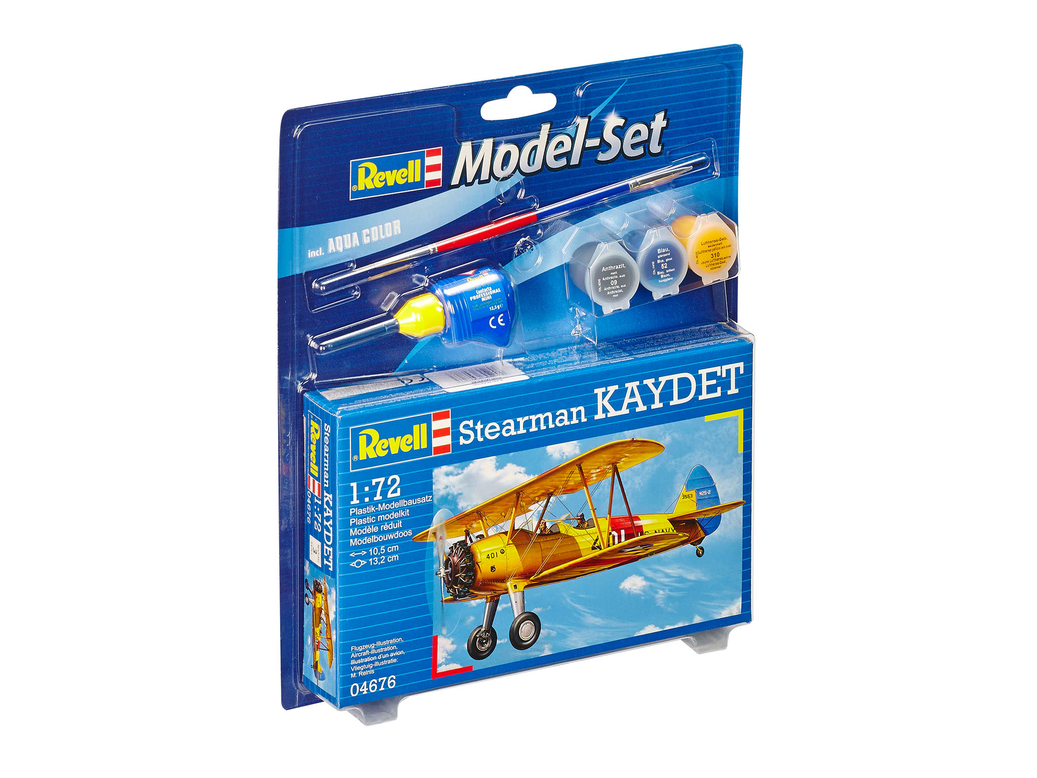 REVELL 64676 MODEL KAYDET SET STEARMAN Mehrfarbig Modellbausatz