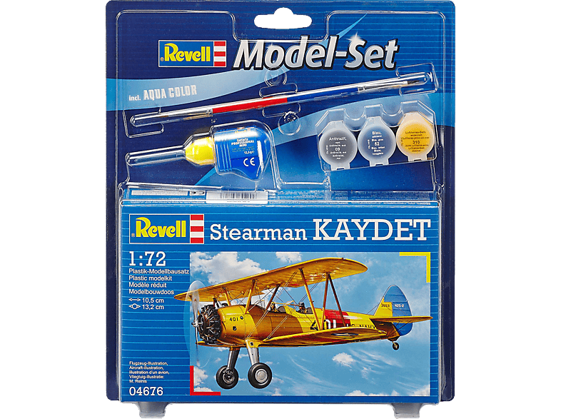 REVELL 64676 MODEL SET STEARMAN KAYDET Modellbausatz, Mehrfarbig