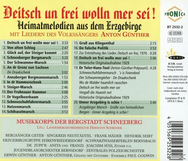 Heimatmelodien Aus Dem Erzgebirge Un - Deitsch Wolln Frei - ! (CD) Sei Mer