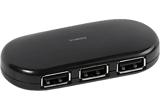 VIVANCO USB-hub 2.0 Passiv - Svart