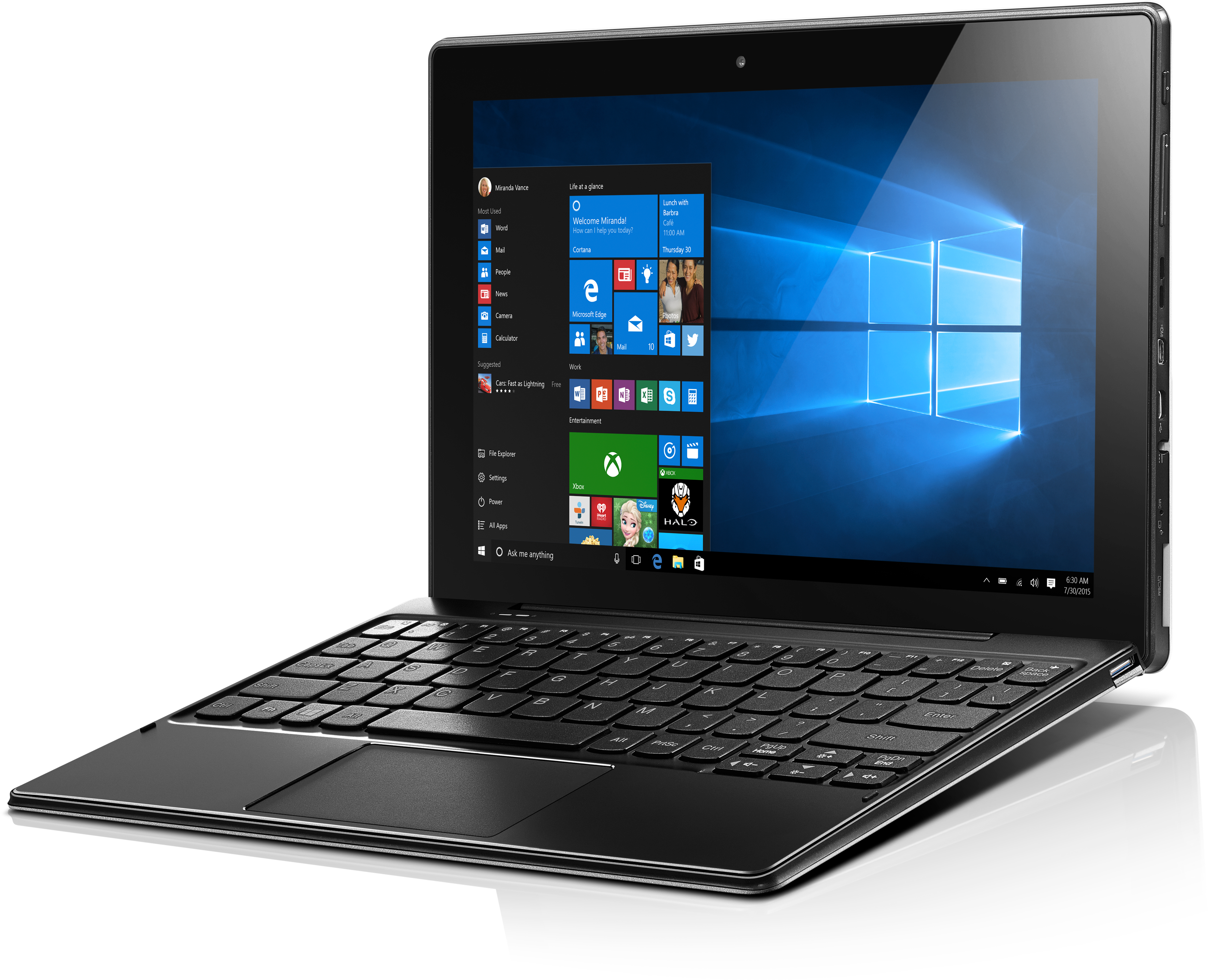 LENOVO Convertible Miix 310 (80SG0019GE) - (Ausstellungsstück) Convertible, 10,1 Zoll Touchscreen, Intel® Atom™ x5-Z8350 Prozessor
(2M Cache, bis zu 1.92 GHz), 4 GB, 64 GB eMMC