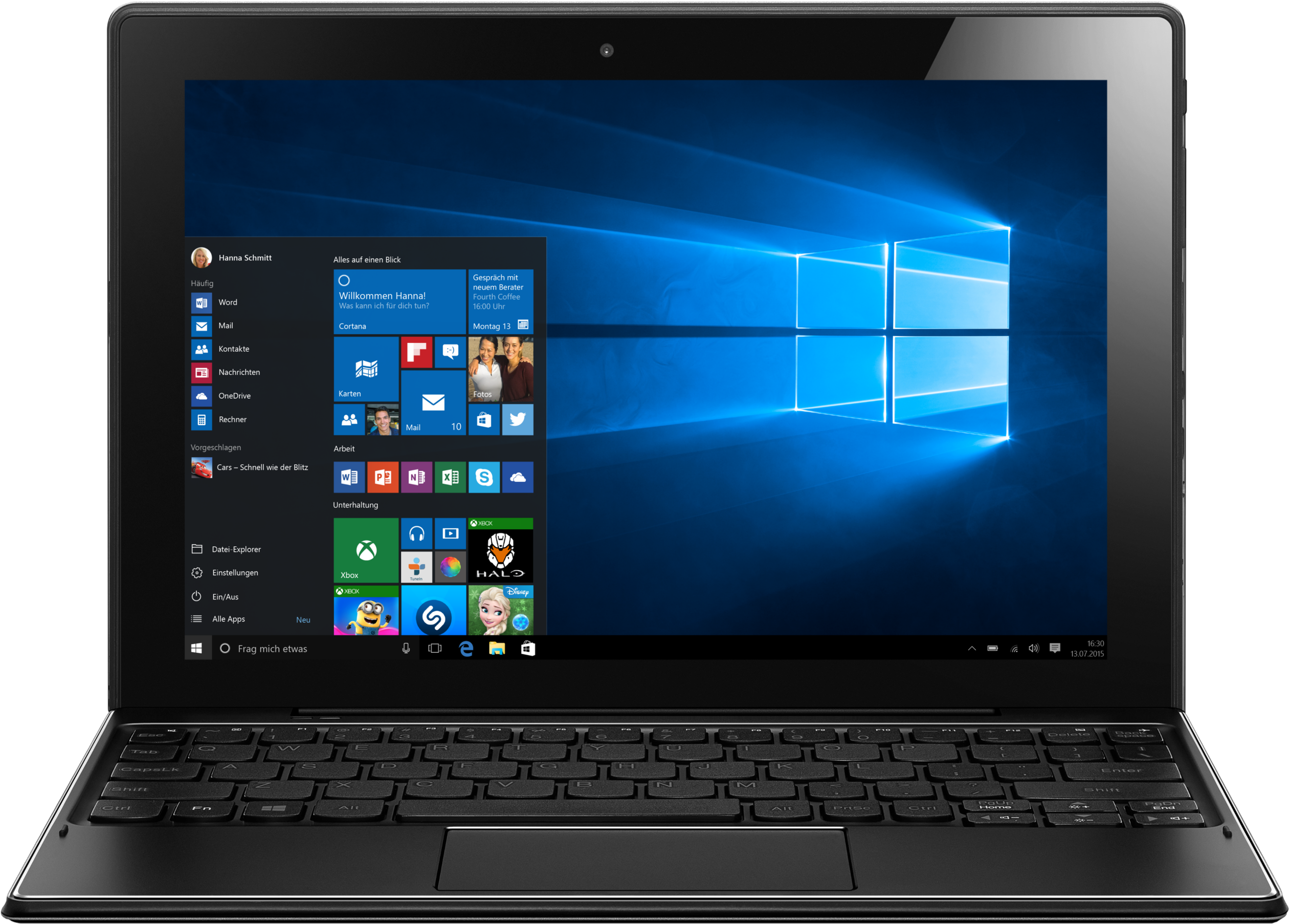 LENOVO Convertible Miix 310 (80SG0019GE) - (Ausstellungsstück) Convertible, 10,1 Zoll Touchscreen, Intel® Atom™ x5-Z8350 Prozessor
(2M Cache, bis zu 1.92 GHz), 4 GB, 64 GB eMMC