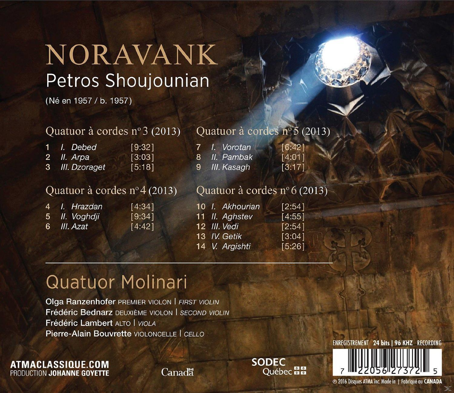 Quatuor Molinari - Novarank-Streichquartette 3-6  - (CD)