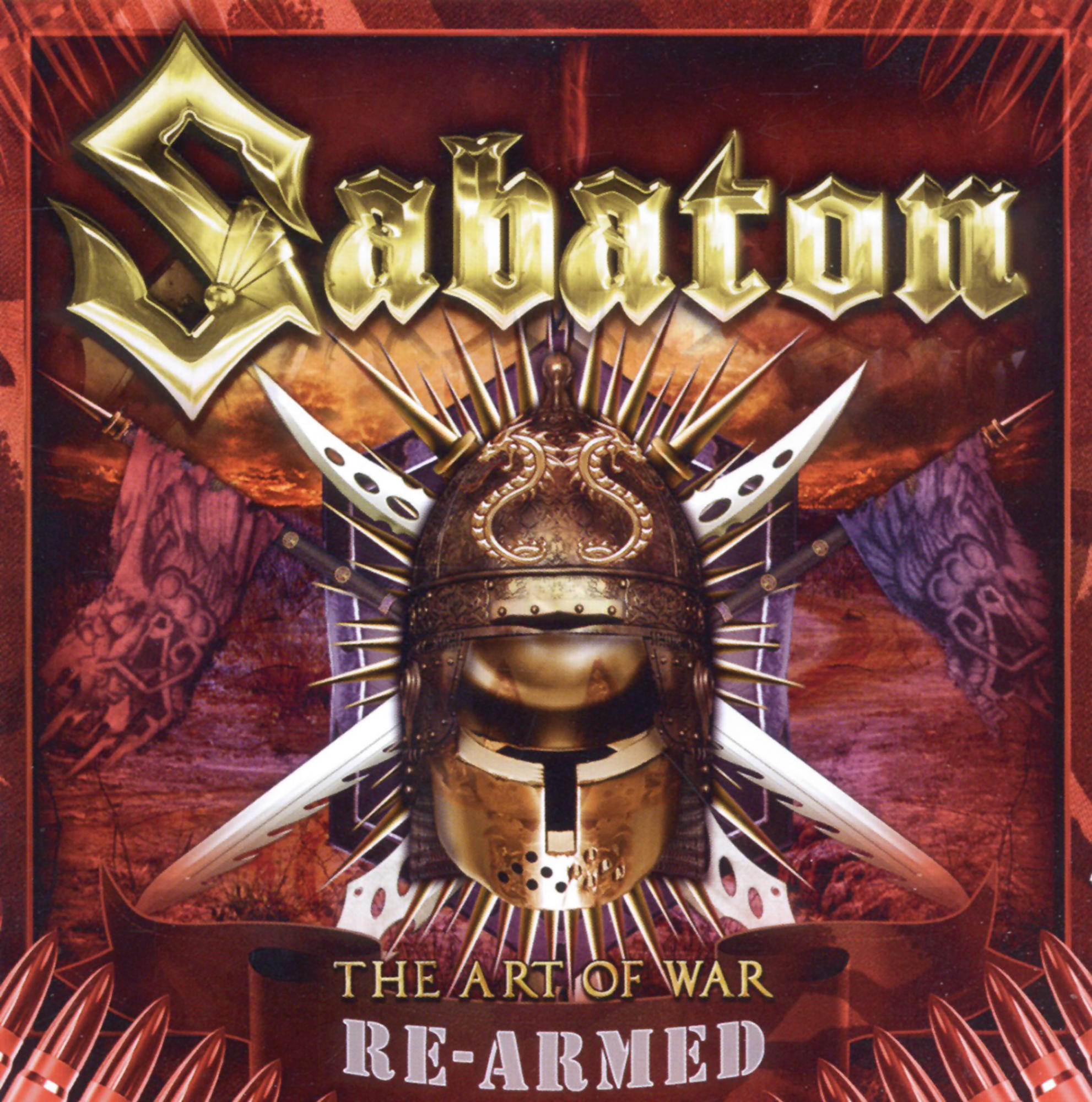 CD-Cover mit goldenem Helm und Schwertern. Enthält das Album 'The Art of War'.