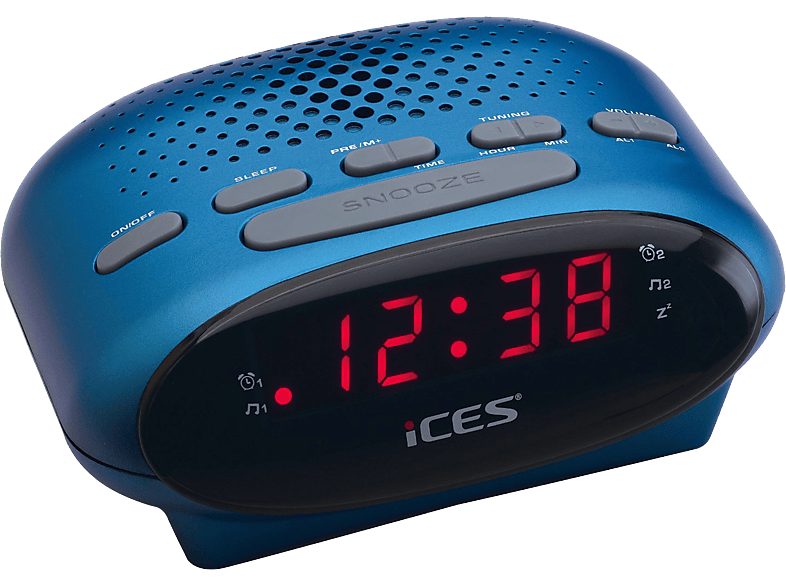 ICES Wekkerradio FM Blauw (ICR-210 BLUE)