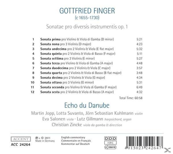 Echo Du Danube - Sonatae Pro Diversis Instrumentis Op.1  - (CD)