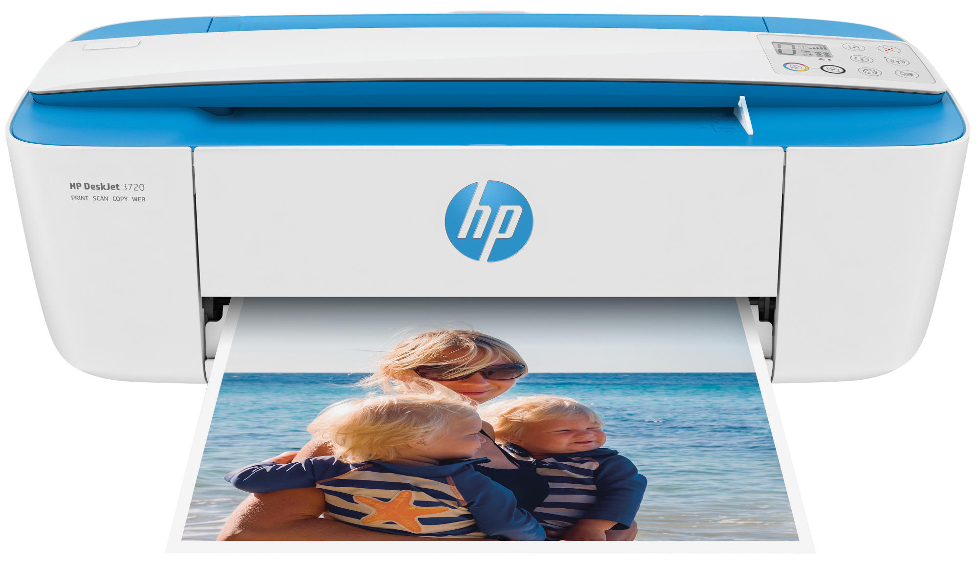 Impresora multifunción - HP Deskjet 3720, Escáner, WiFi, USB 2.0, Azul