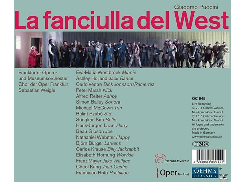 Thumbnail - Weigle/Westbroek/Holland, Frankfurter Opern- Und Museumsorchester, Chor der Oper Frankfurt - La Fanciulla del West (CD)