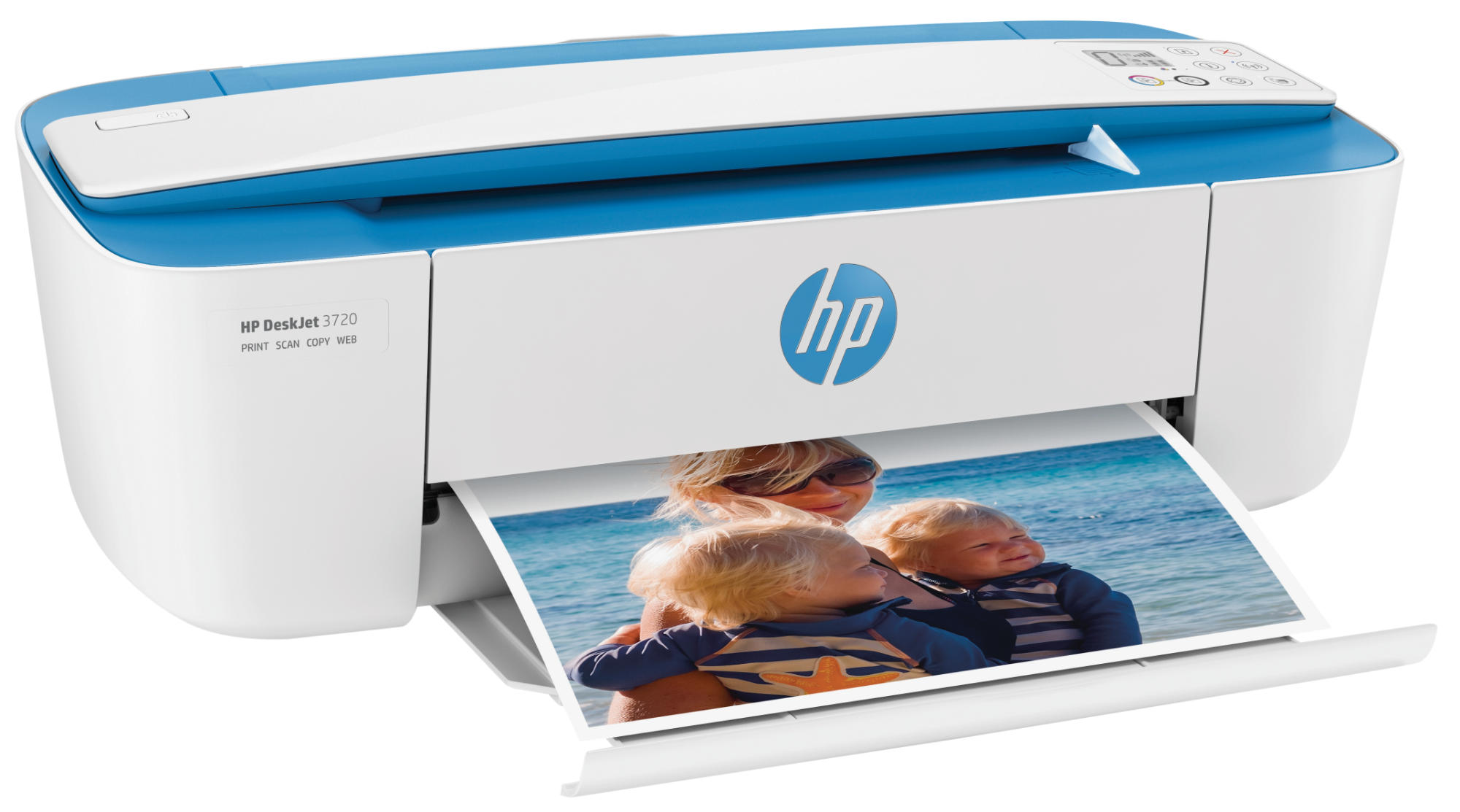 Impresora multifunción - HP Deskjet 3720, Escáner, WiFi, USB 2.0, Azul
