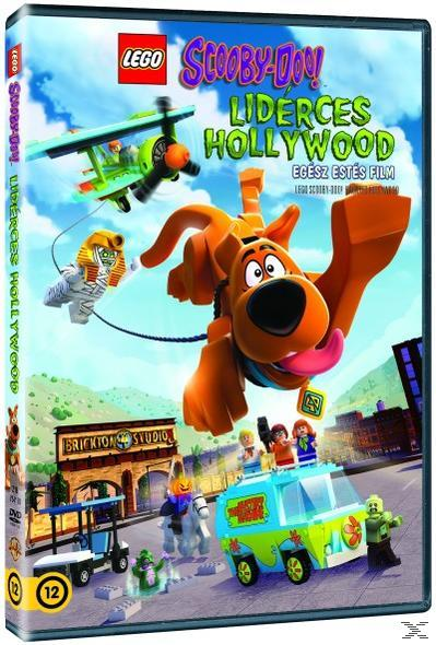 Lego Scooby-Doo filmborító rajzfilmfigurákkal és egy repülővel.