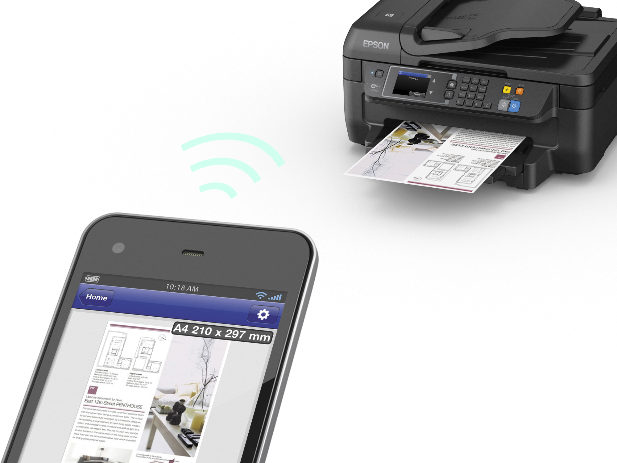 EPSON WorkForce WF-2760DWF 4-in-1 Tinten-Multifunktionsdrucker