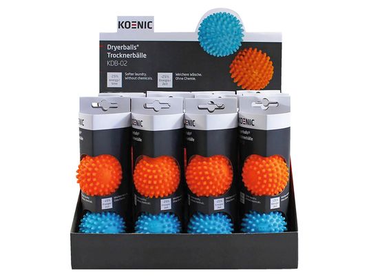 KOENIC KDB 2 - Dryer Balls 2 Pack - temperatura di resistenza fino a 125 ° C - blu / arancio Palline per asciugatrice