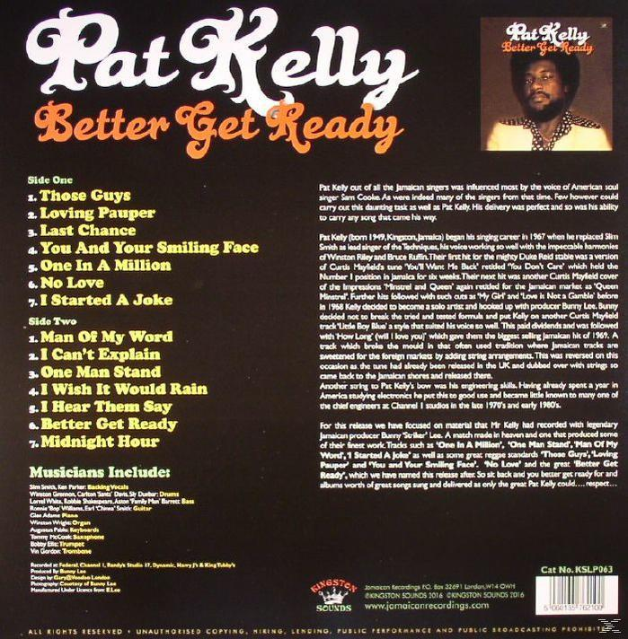 Pat Kelly - Better Get Ready  - (CD)