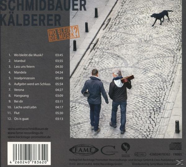 CD-Cover. Zwei Männer gehen, Text: Wo bleibt die Musik?