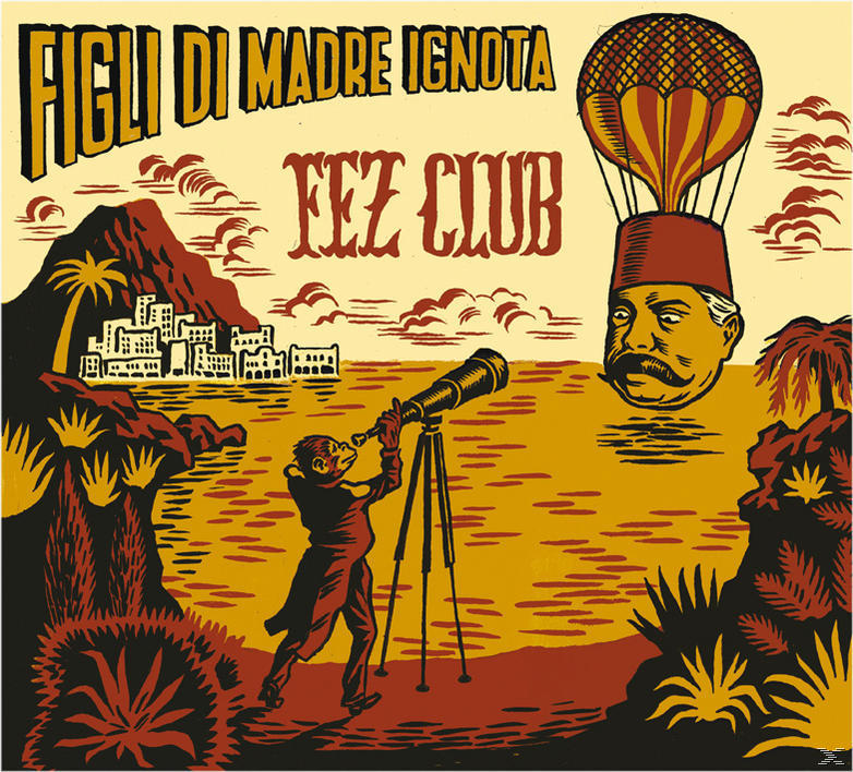 Illusztráció egy férfiról teleszkóppal, hőlégballonnal és szöveggel a háttérben.