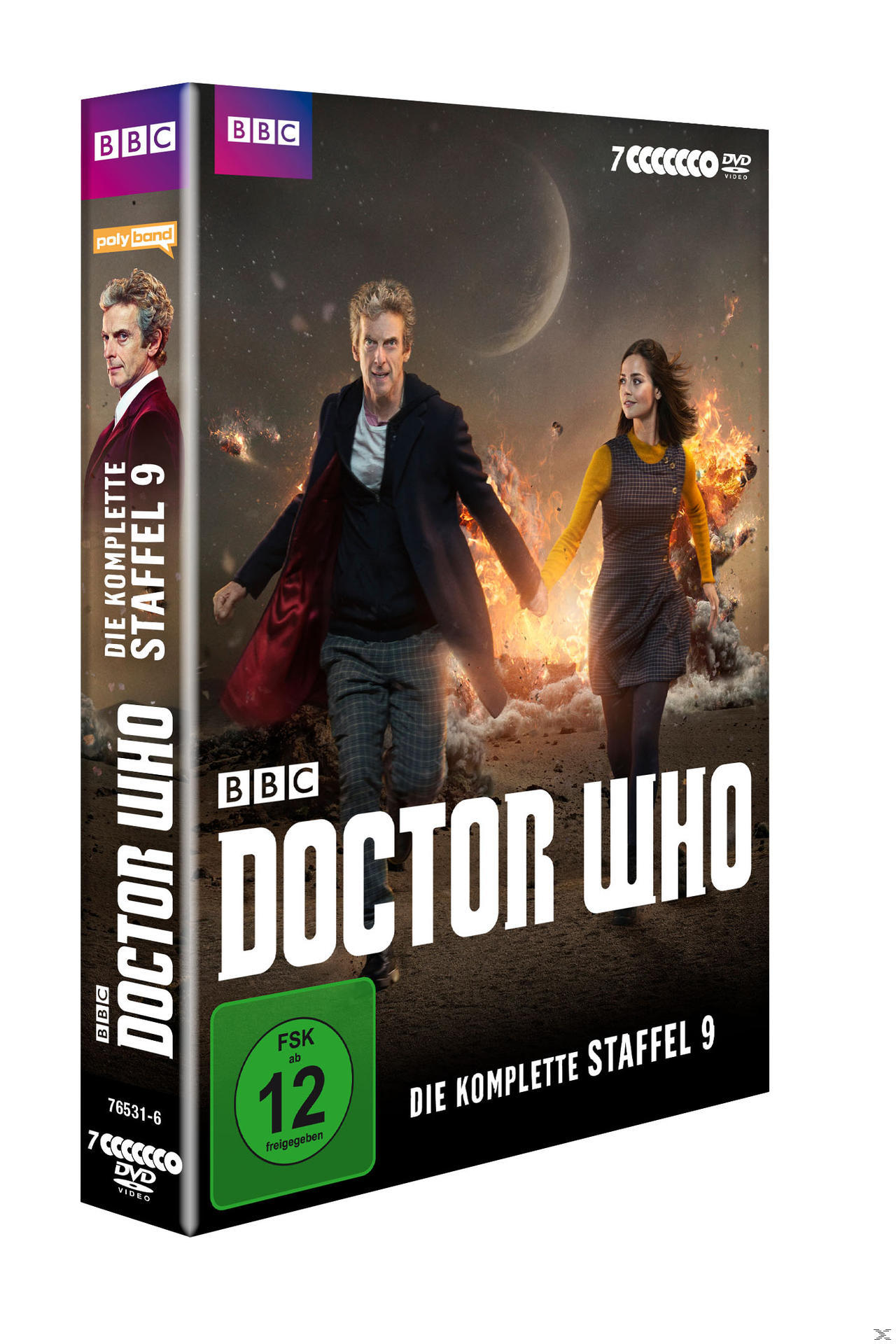 Eine DVD-Box für die Serie „Doctor Who“ mit den Schauspielern und dem Titel darauf.
