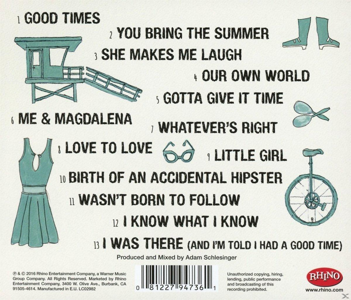Albumhoes met handgeschreven songtitels en illustraties.