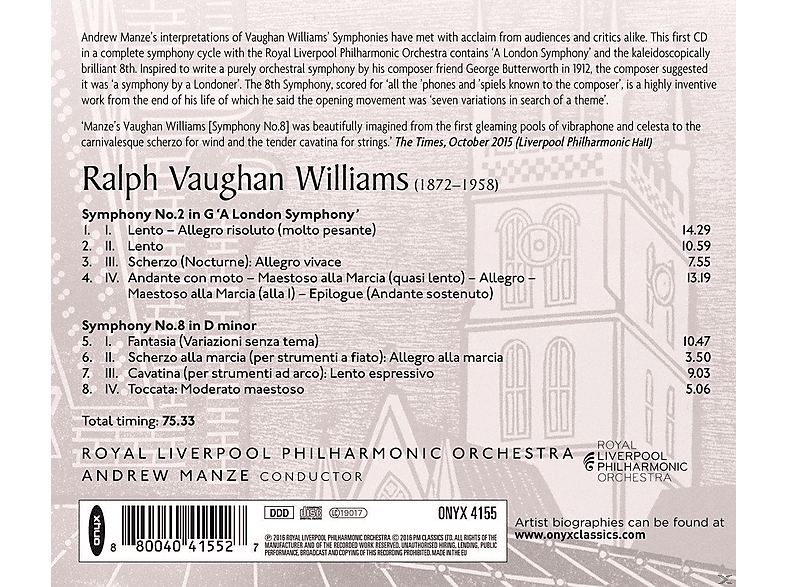 Thumbnail - Royal Liverpool Philharmonic Orches - Sinfonien 2 & 8 (CD)