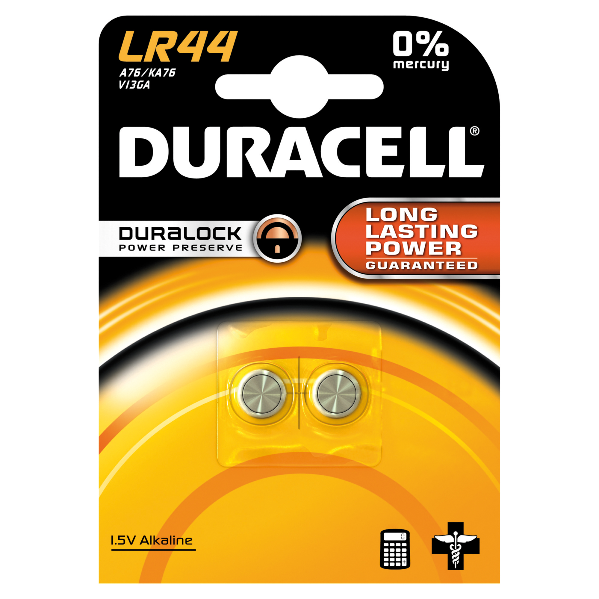 DURACELL Duralock LR44-knoopcelbatterijen