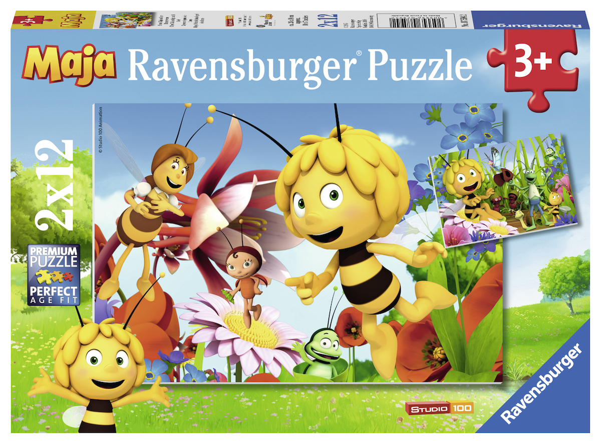 RAVENSBURGER Biene Maja auf der Puzzle Blumenwiese Mehrfarbig