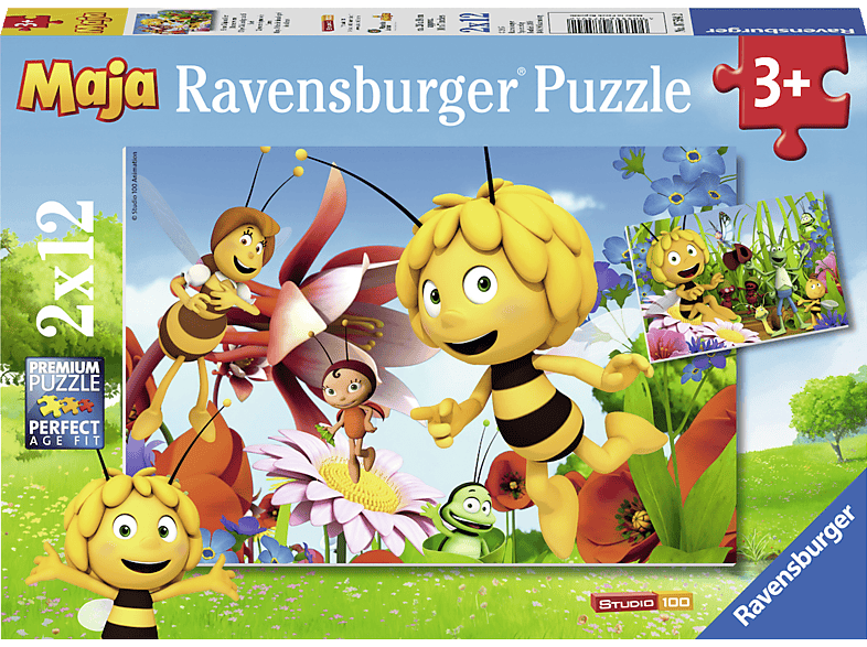 RAVENSBURGER Biene Maja auf der Puzzle Blumenwiese Mehrfarbig