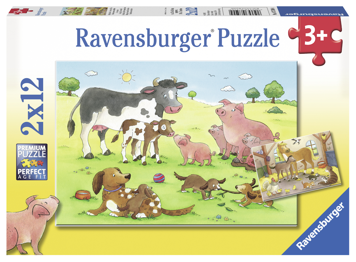 RAVENSBURGER Glückliche Puzzle Tierfamilien Mehrfarbig
