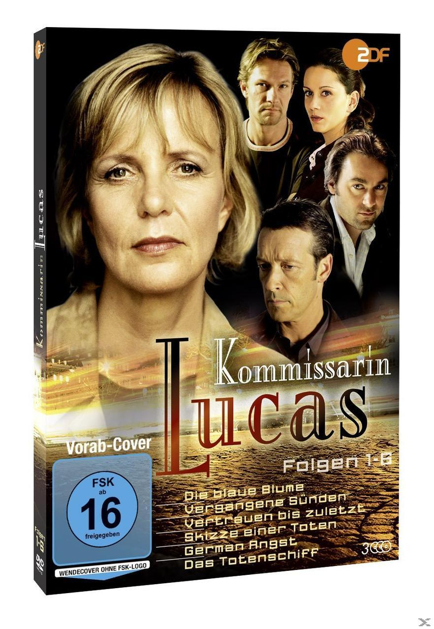 DVD-Cover mit Frau, Text: Kommissarin Lucas, mit anderen Personen und dem Titel.