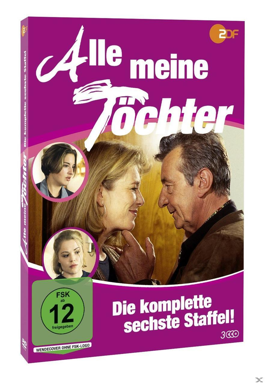 DVD-Cover für Alle meine Töchter, ein Familienporträt mit drei Gesichtern und einem verliebten Paar.