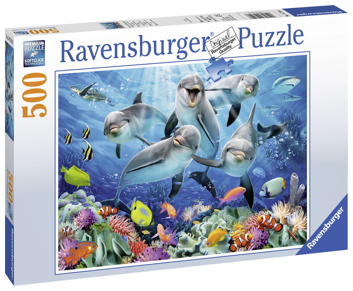 RAVENSBURGER Delfine im Korallenriff Puzzle Mehrfarbig