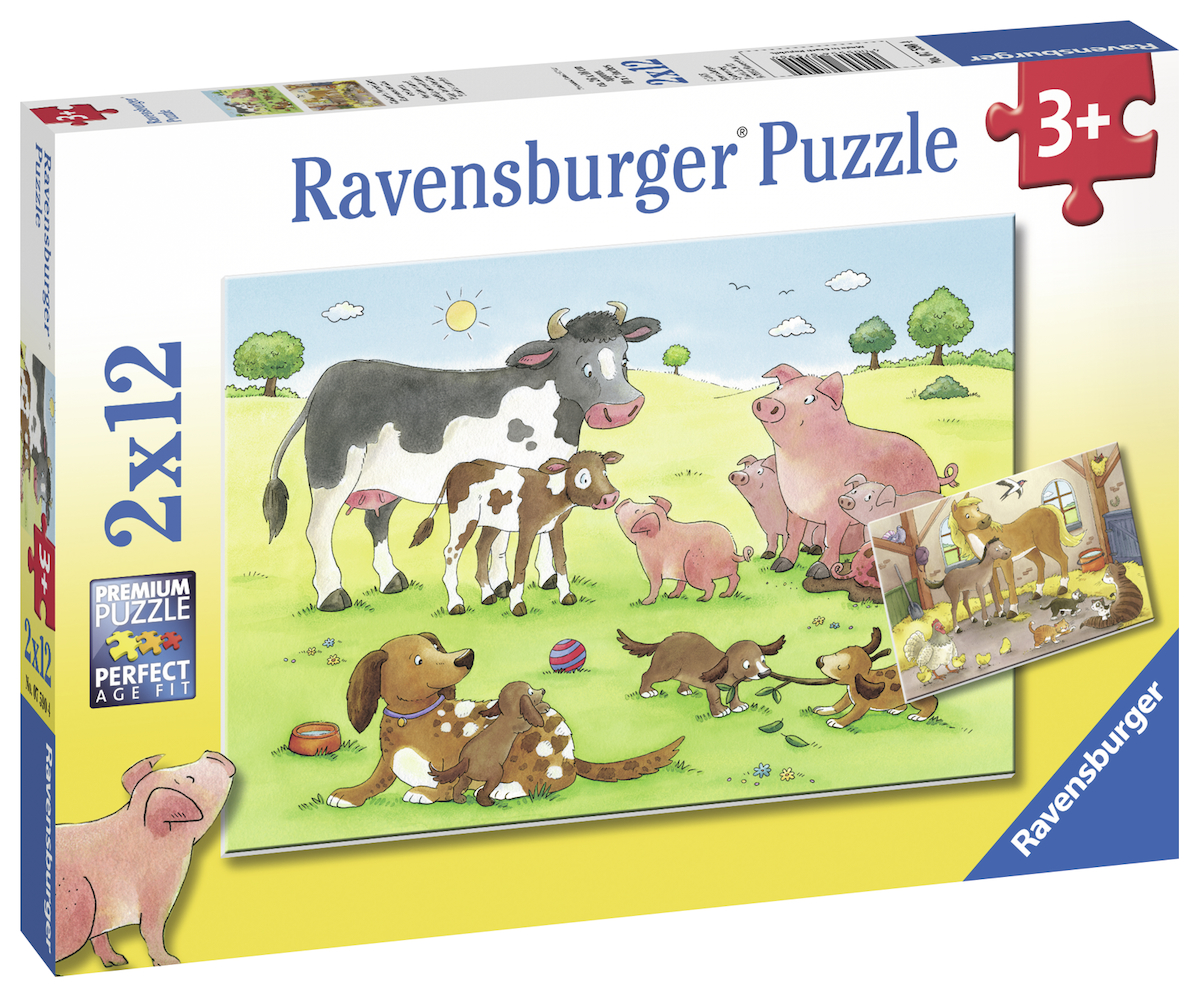 RAVENSBURGER Glückliche Tierfamilien Puzzle Mehrfarbig