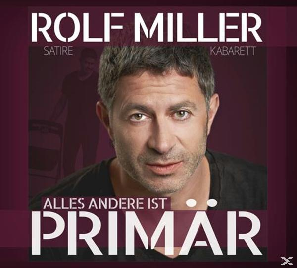 Albumcover. Gesicht eines Mannes, Text auf Deutsch. Dunkelrote und weiße Farben.