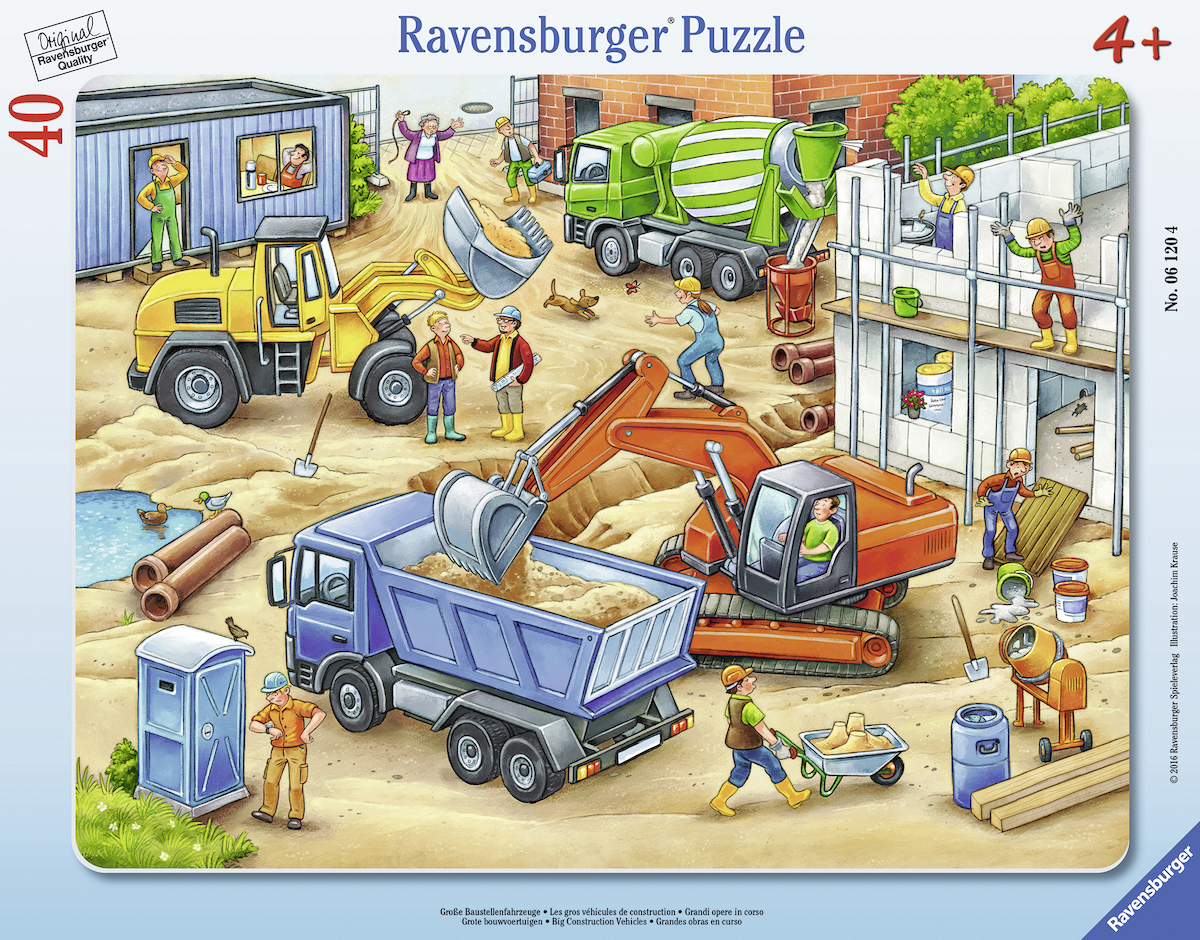 RAVENSBURGER Große Baustellenfahrzeuge Mehrfarbig Puzzle