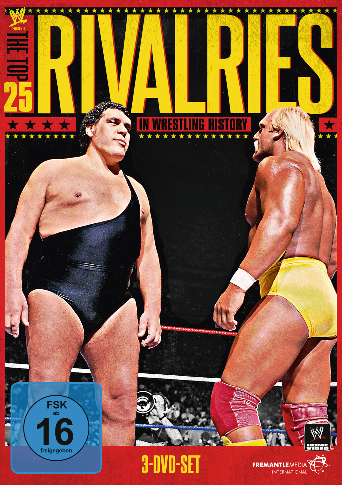 DVD-Cover mit den Wrestlern André the Giant und Hulk Hogan in einem Wrestling-Ring.