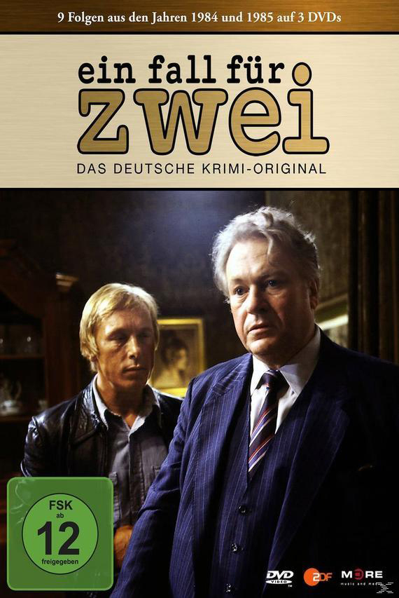DVD-Cover, zwei Männer in Anzügen, Titel 'Ein Fall Für Zwei'.