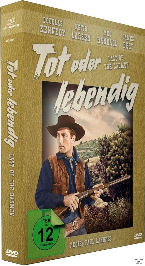 DVD-Cover mit einem Cowboy mit Hut und Gewehr, deutschem Text und Western-Thema.